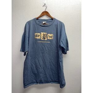 Vintage Bushkill Falls Shirt Waterfall Pennsylvania Bear Deer Nature Tee 90s 2XL